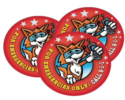 "9-1-1 for Emergencies Only" Stickers